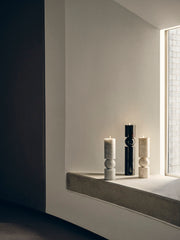 Fulcrum Candlestick White Marble