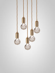 Crystal Bulb Chandelier 3 Piece