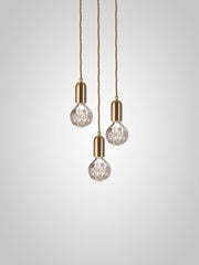 Crystal Bulb Chandelier 3 Piece